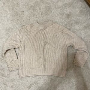 Oatmeal colored knit sweater